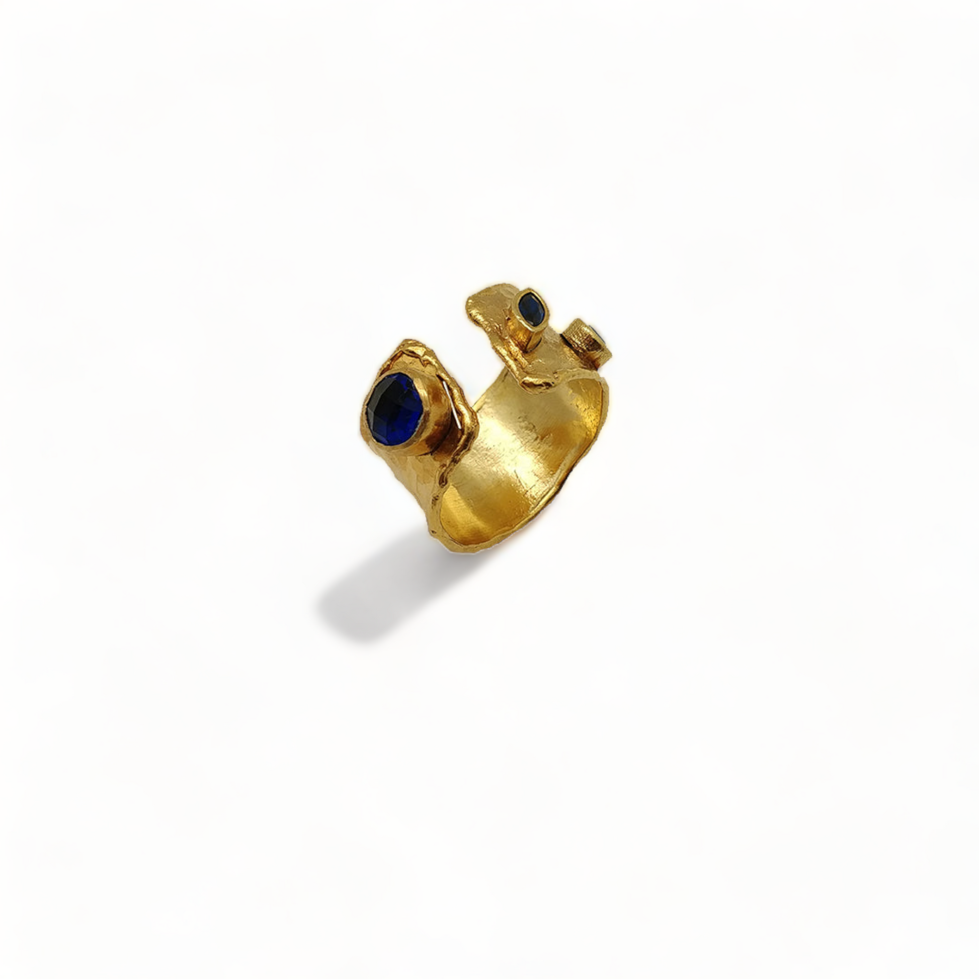 Aurora Fancy Two Side Cuff Gold Ring - shopzeyzey