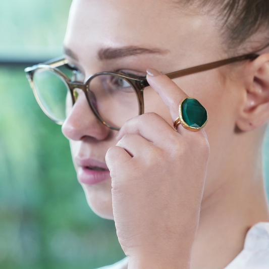 Green Cat Eye Ring - shopzeyzey