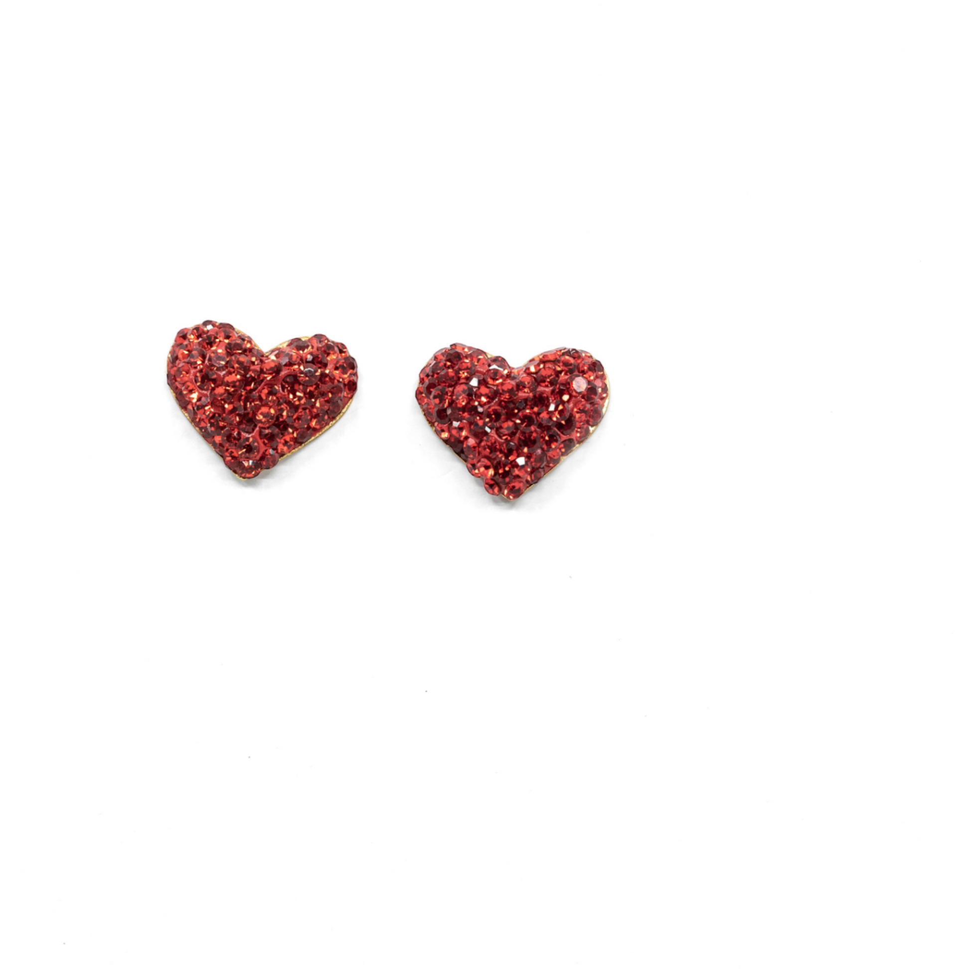 Tiny Red Heart Stud Earring - shopzeyzey