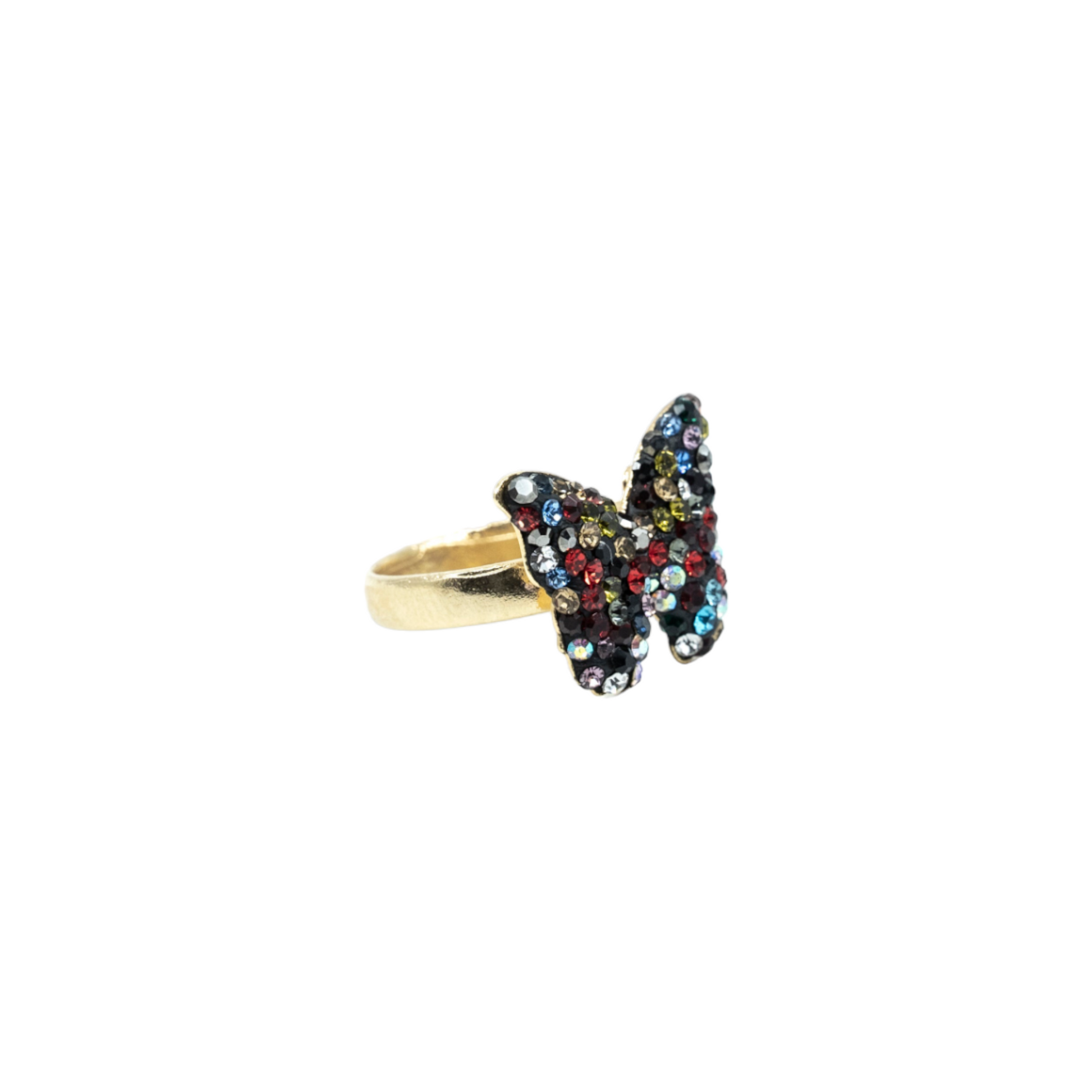 Multi-Colored CZ Butterfly Ring - shopzeyzey