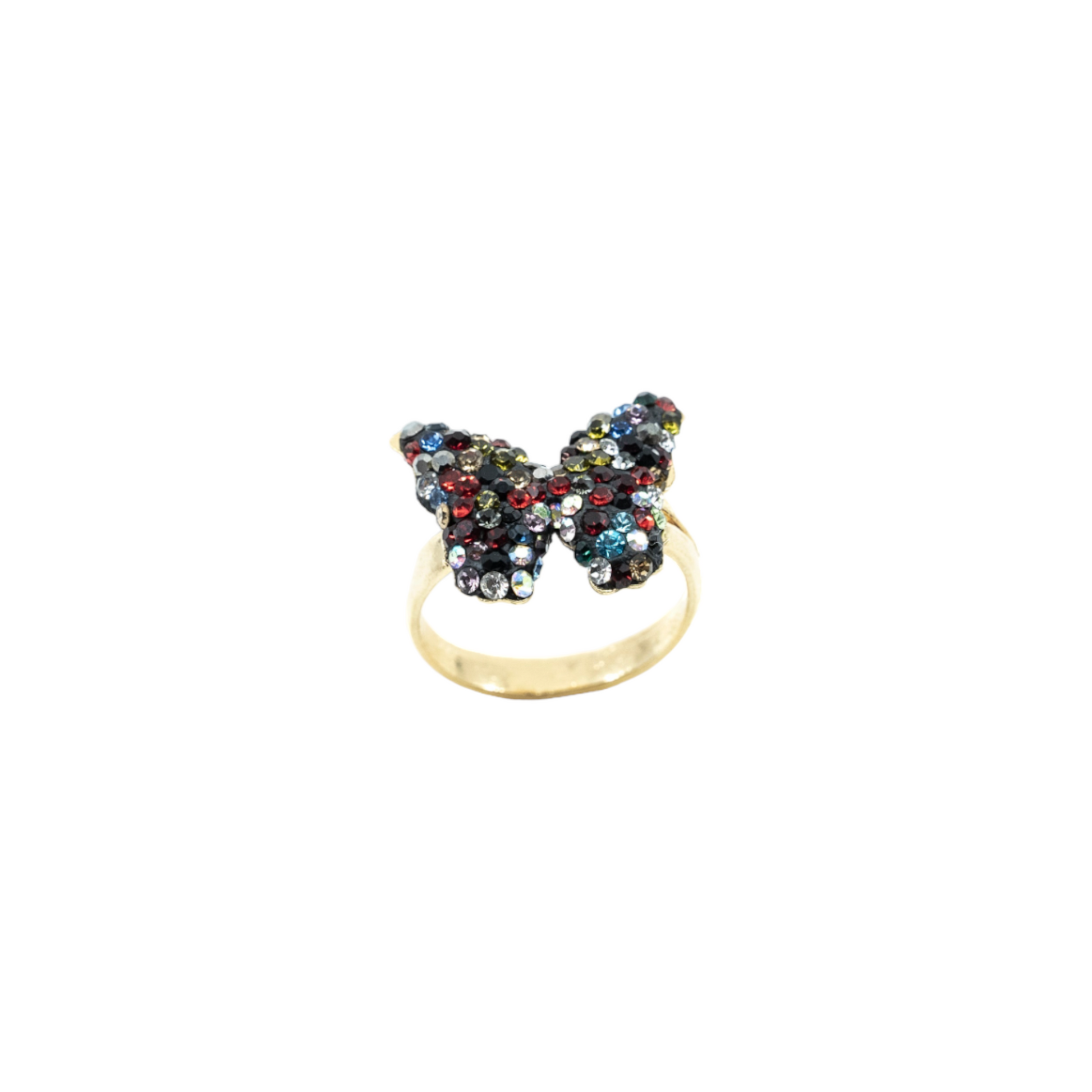 Multi-Colored CZ Butterfly Ring - shopzeyzey