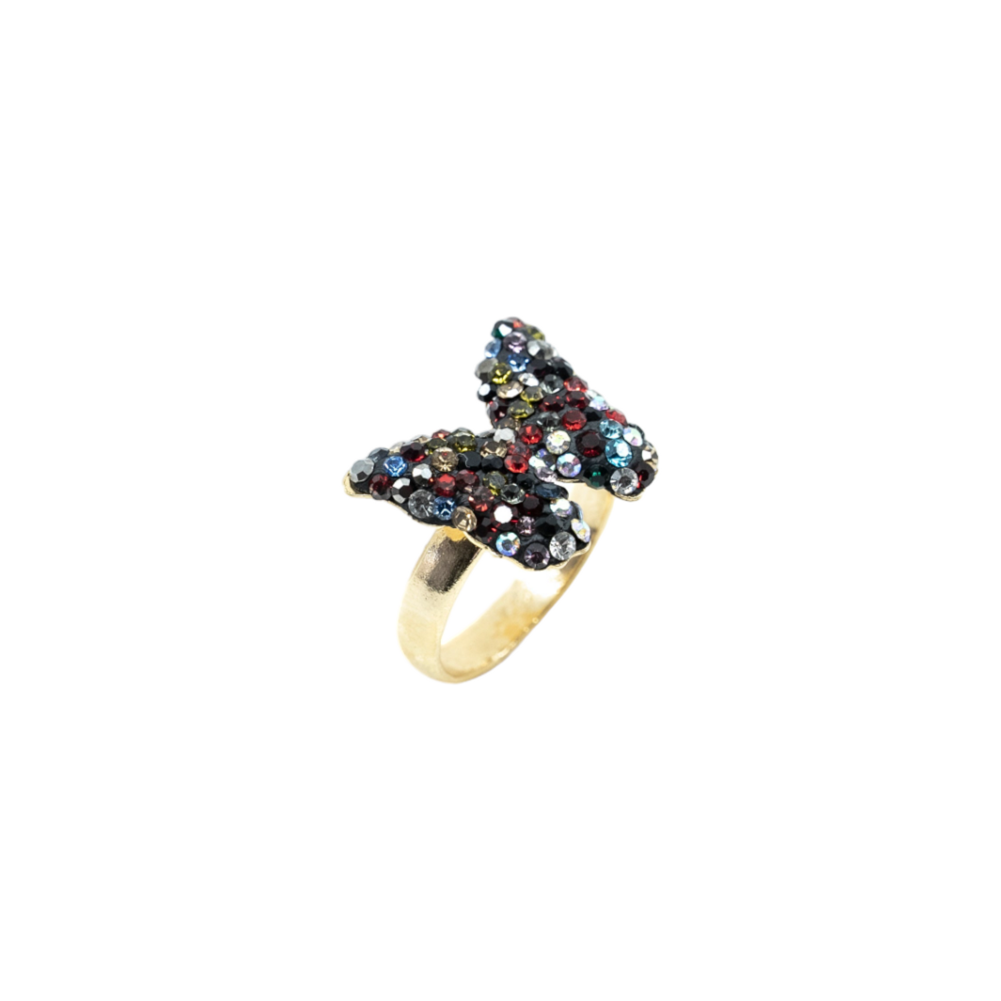 Multi-Colored CZ Butterfly Ring - shopzeyzey