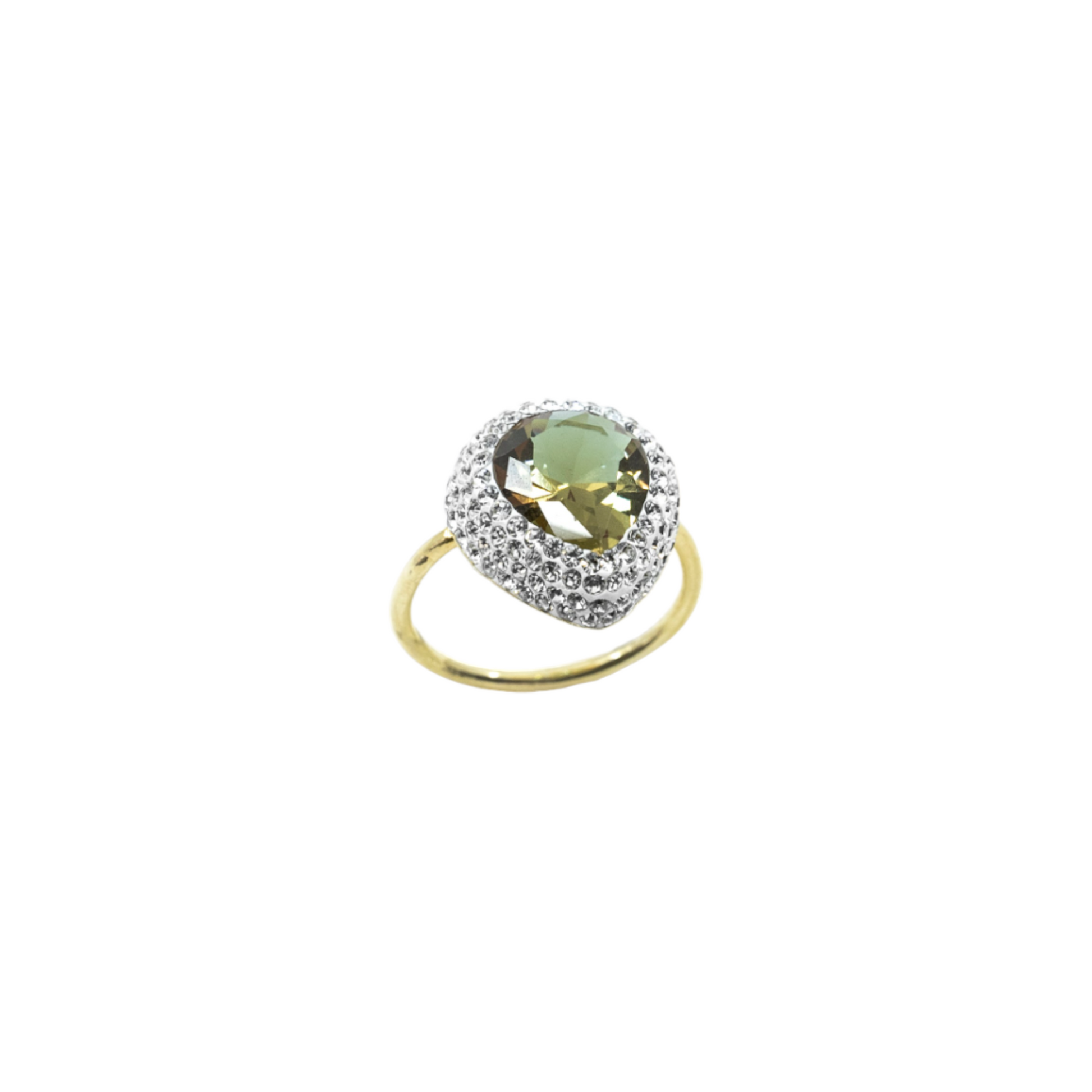 Green Diaspora Color Changing Stone Ring With Hematite Trim - shopzeyzey