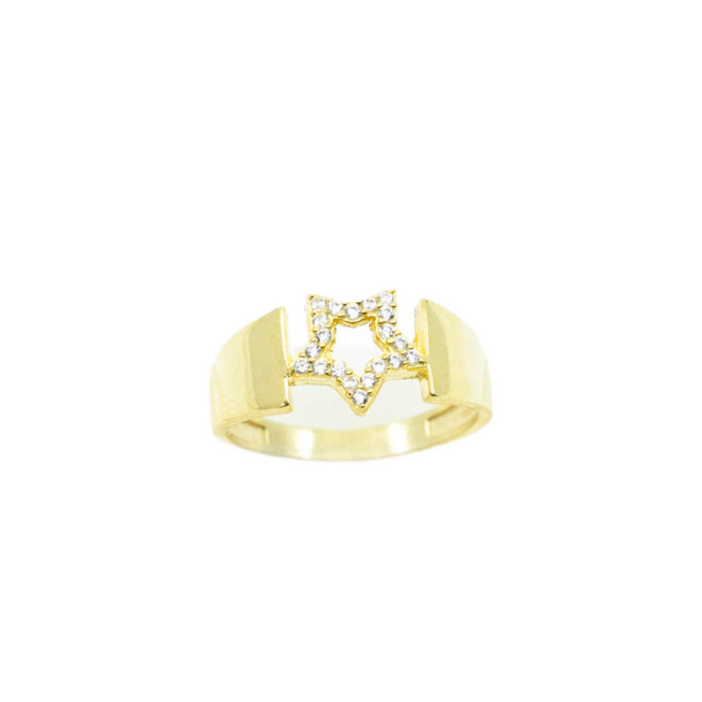 Wide Band Star Ring - shopzeyzey