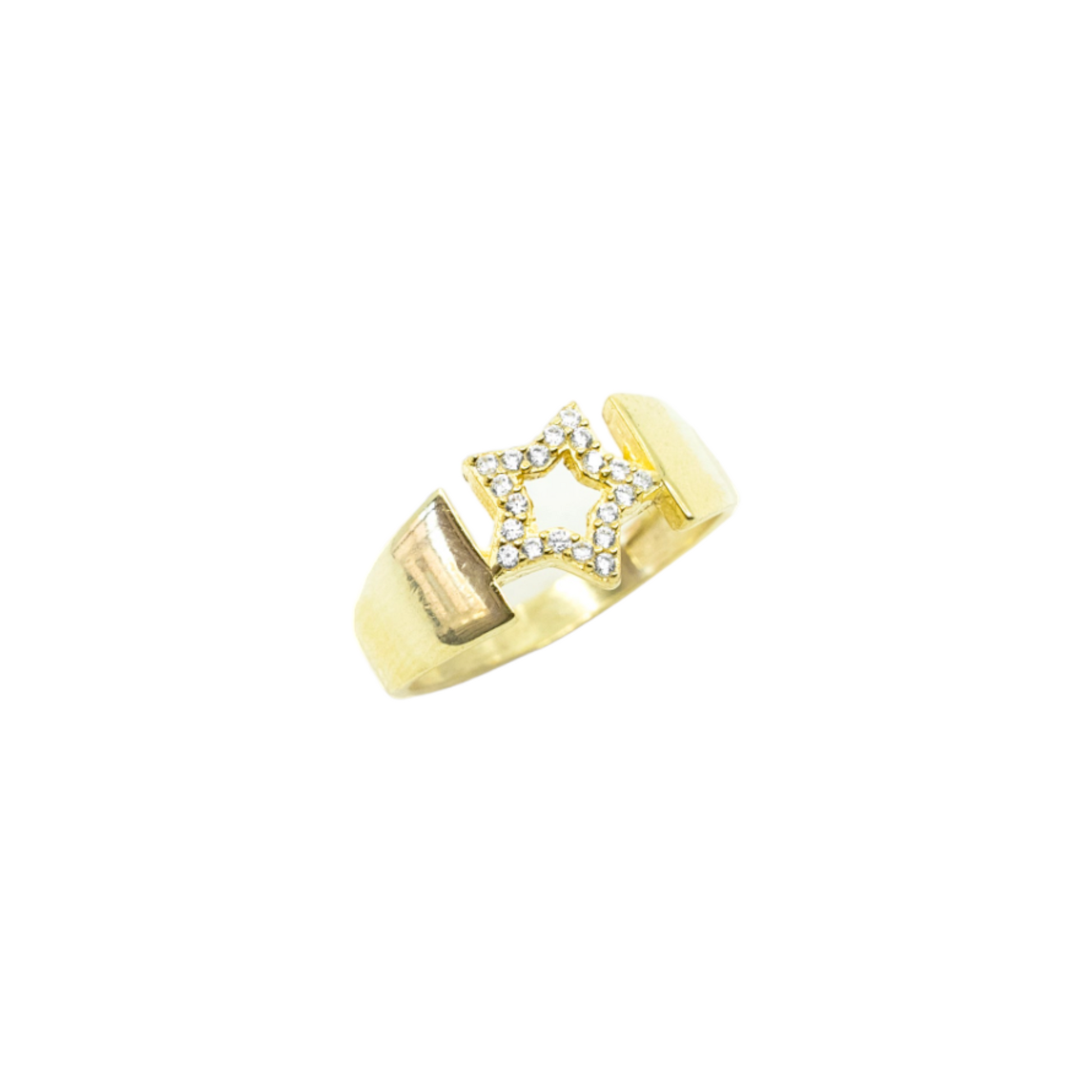 Wide Band Star Ring - shopzeyzey