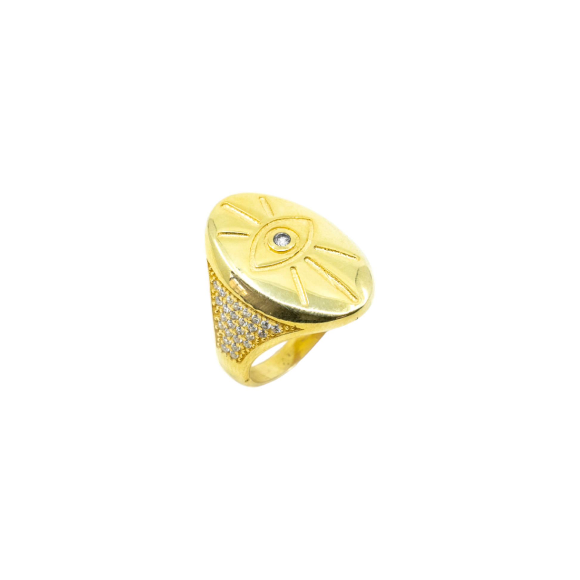 Evil Eye Signet Ring - shopzeyzey