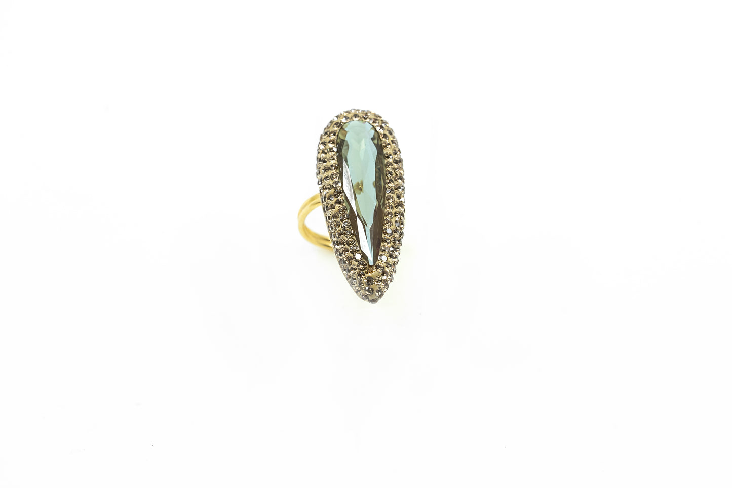 Long Oval Shaped Diaspore Ring - shopzeyzey