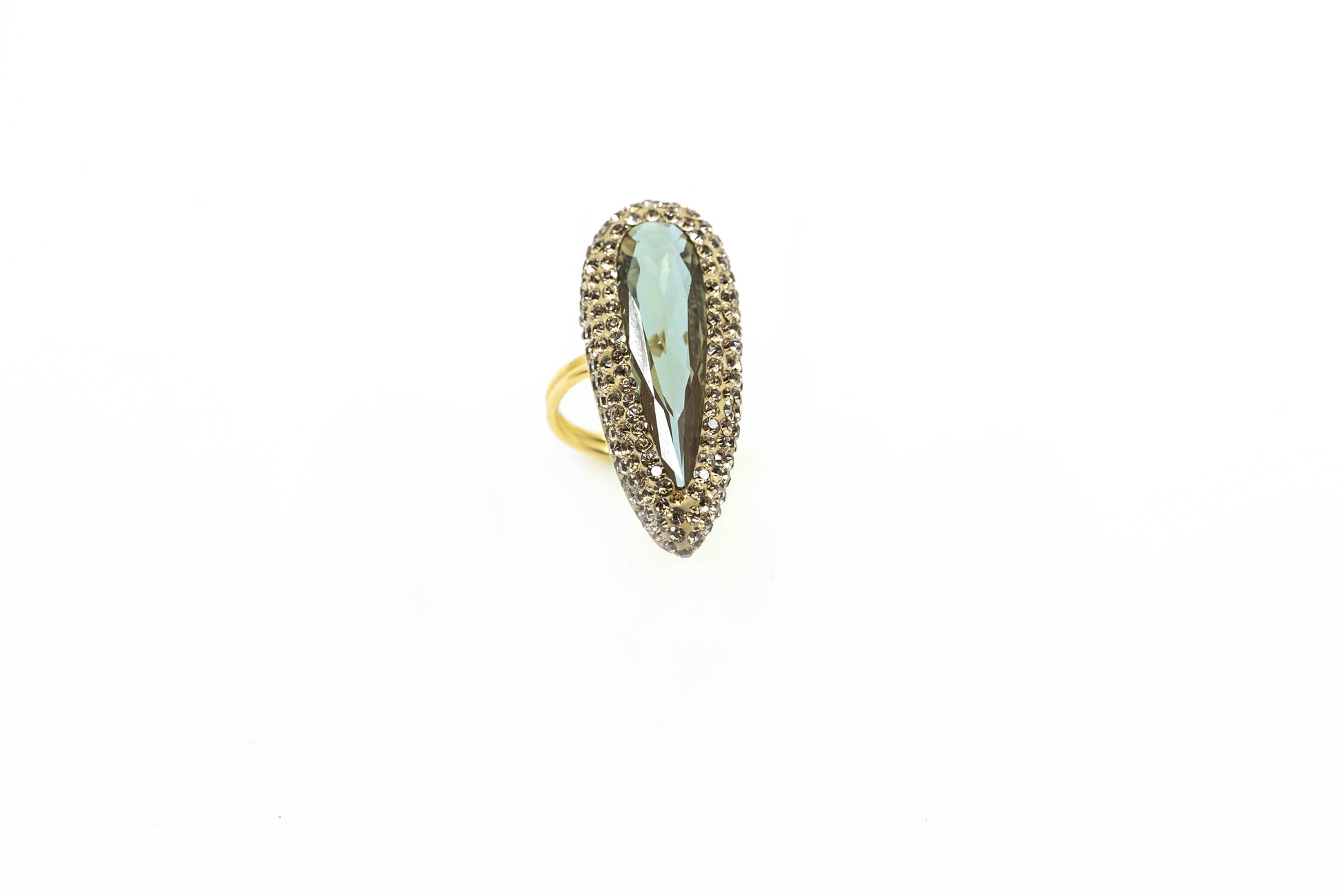 Long Oval Shaped Diaspore Ring - shopzeyzey