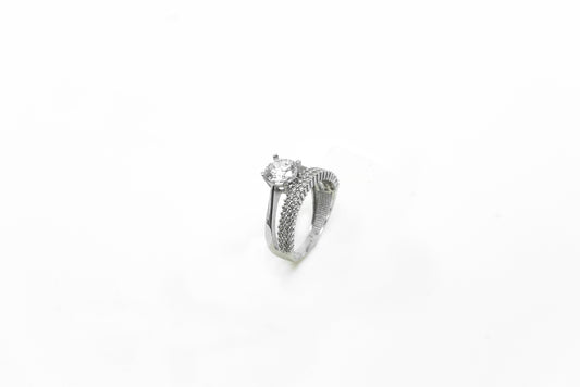 Double CZ Sterling Silver Ring - shopzeyzey